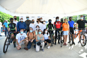El INTRANT, ADN y MOPC extienden ciclovía de Distrito Nacional